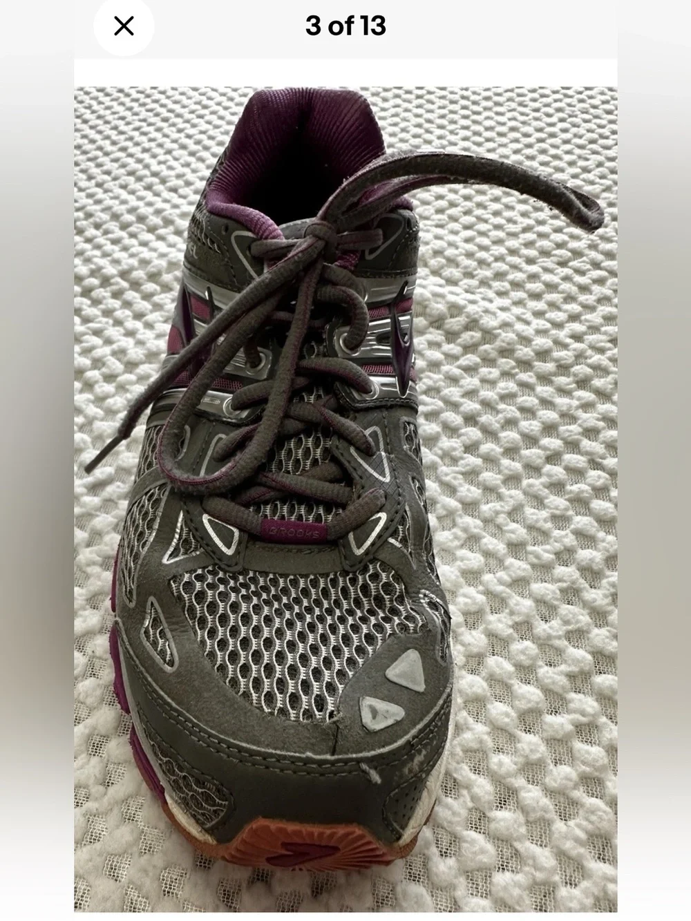 Brooks Ariel 14 Women’s Size 9.5 Gray/Purple Tennis Shoes